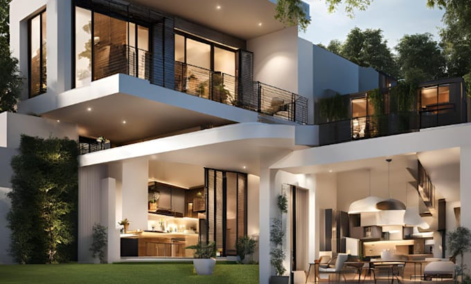 Bestseller - 3d model house and architectural rendering for exterior and interior design