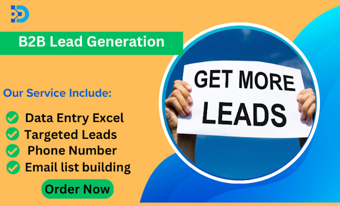 Gig Preview - Do b2b lead generation phone number and data entry lead generation service