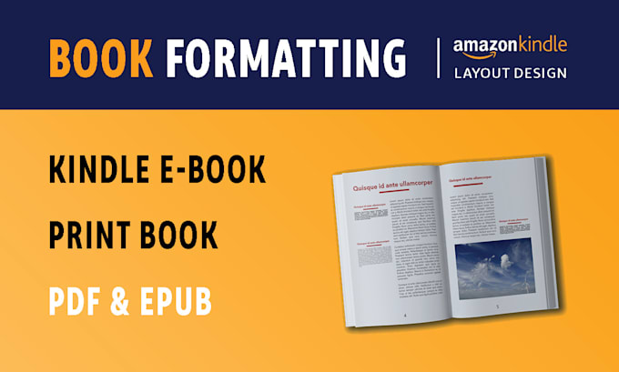 Gig Preview - Do book formatting, book layout design, kindle ebook formatting