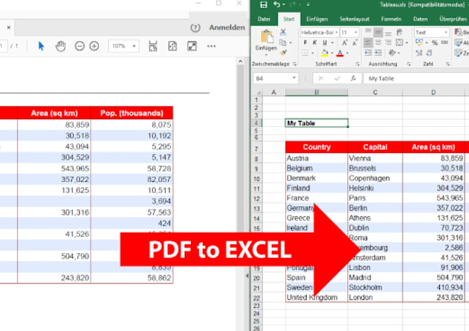 Gig Preview - Convert pdf to excel, pdf to word, scan pages to excel