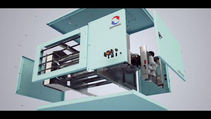 Gig Preview - Do 3d animations for machinery, industrial robots, 3d model mechanical animation