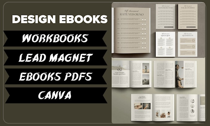 Gig Preview - Design pdfs ebooks workbooks lead magnets in canva