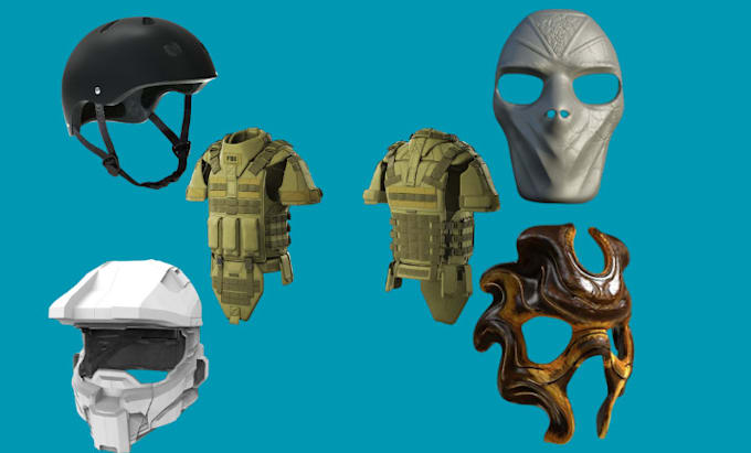 Gig Preview - Design 3d helmet 3d mask 3d wearable helmet pepakura for 3d cosplay