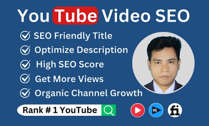 Gig Preview - Be your youtube video SEO specialist for organic top ranking