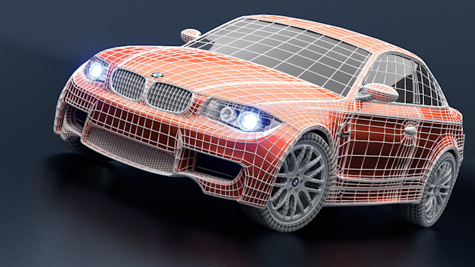 Gig Preview - Do 3d car modelling, vehicle, truck, car modelling, 3d rendering, 3d car model