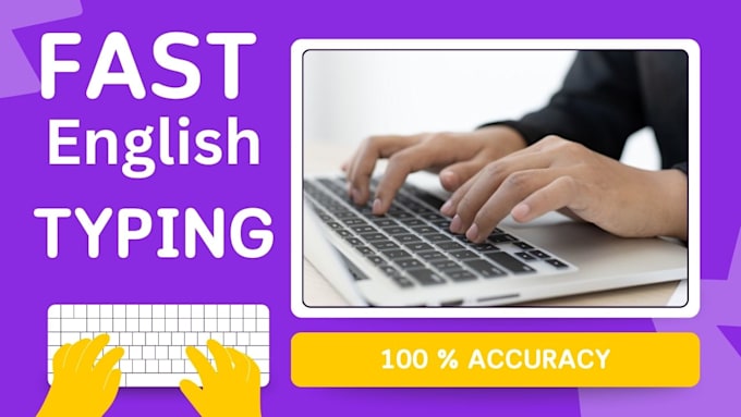 Gig Preview - Do fast english typing, retype with fast typist,word,pdf