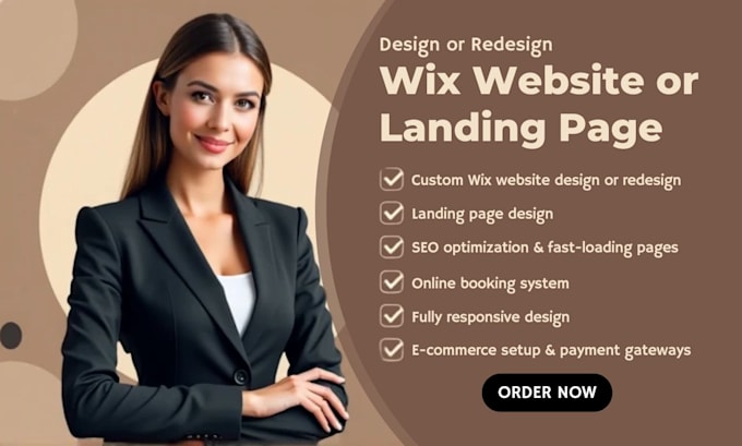 Gig Preview - Design wix website redesign wix website landing page wix studio editor x booking