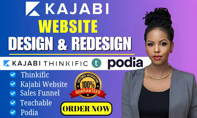 Gig Preview - Kajabi website design kajabi sales funnel kajabi website teachable podia