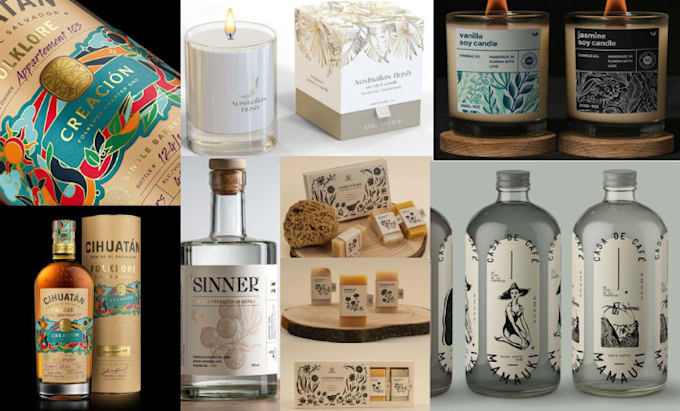 Gig Preview - Design soap, candle ,food supplement, beer, packaging label