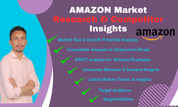 Gig Preview - Do amazon product research, niche trend, competitors, market analysis for amazon