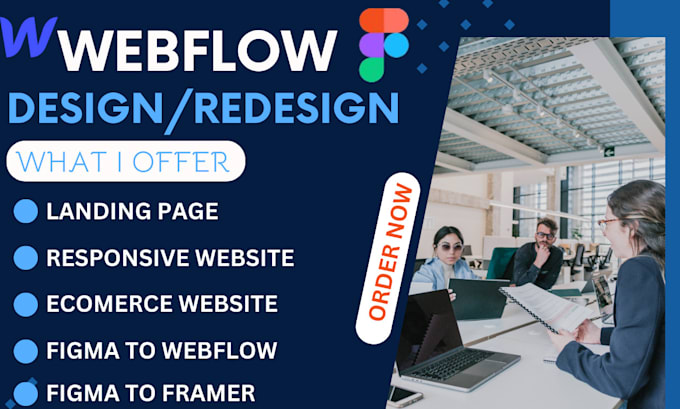 Gig Preview - Webflow website figma to webflow webflow developer webflow design landing page