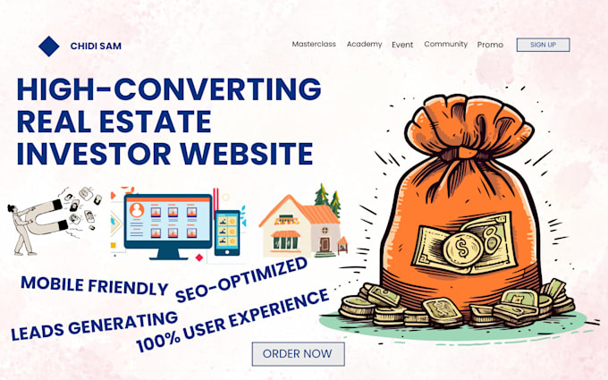 Gig Preview - Build real estate investor website, investor carrot website, realtor website