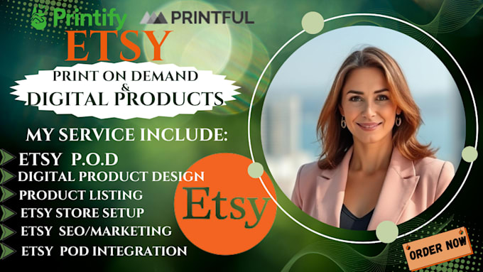 Gig Preview - Integrate fix etsy printful printify print on demand issues pod dropshipping