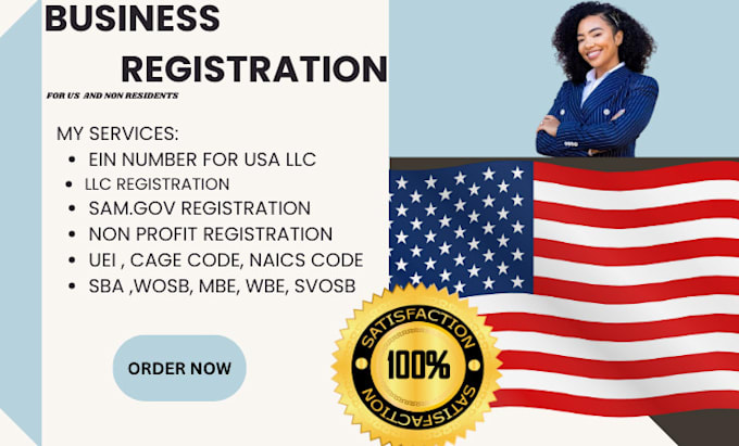 Gig Preview - Do sam gov, llc registration, non profit registration, uei cage code, naics code