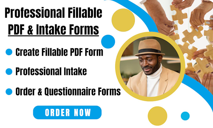 Gig Preview - Create fillable PDF forms, intake forms, and order forms