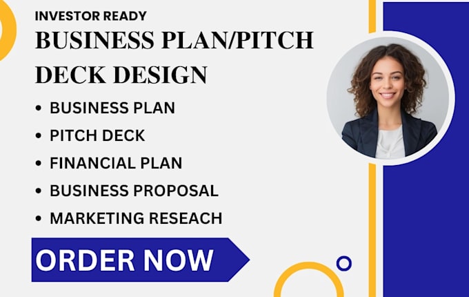 Gig Preview - Investor ready business plan with financial plan for startups, pitch deck design