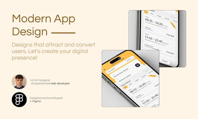 Gig Preview - Design a modern and user friendly mobile app in figma