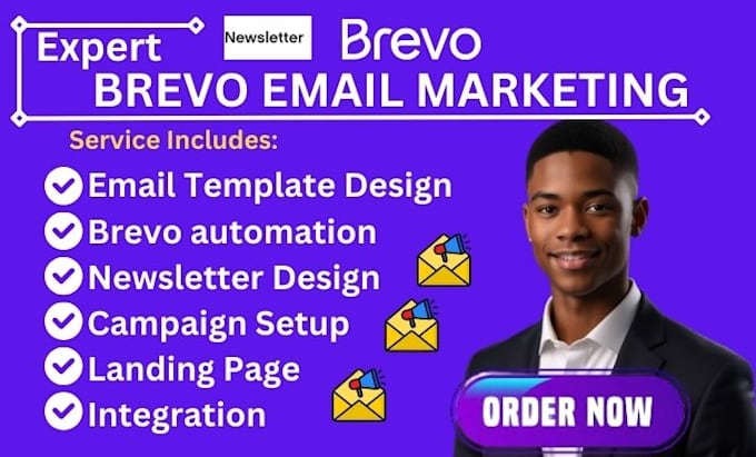 Gig Preview - Do expert brevo email marketing, brevo landing page brevo automation integration