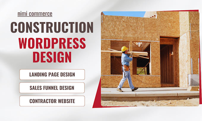 Gig Preview - Do construction landing page design roofing website construction agency website