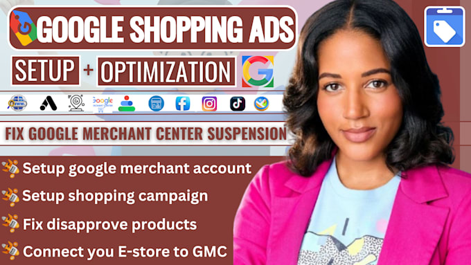 Gig Preview - Setup and optimize google ads, fix merchant center shopping ads campaign