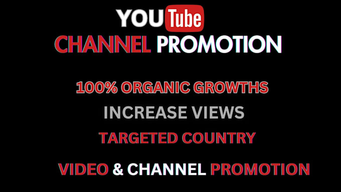 Gig Preview - Do youtube channel promotion for fast growth