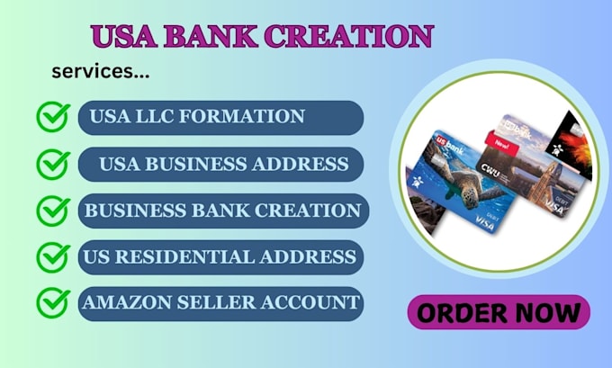 Bestseller - create USA physical bank account for your business with a residential address