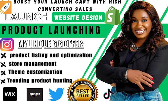 Gig Preview - Setup responsive launch cart website, launch cart store marketing and ads