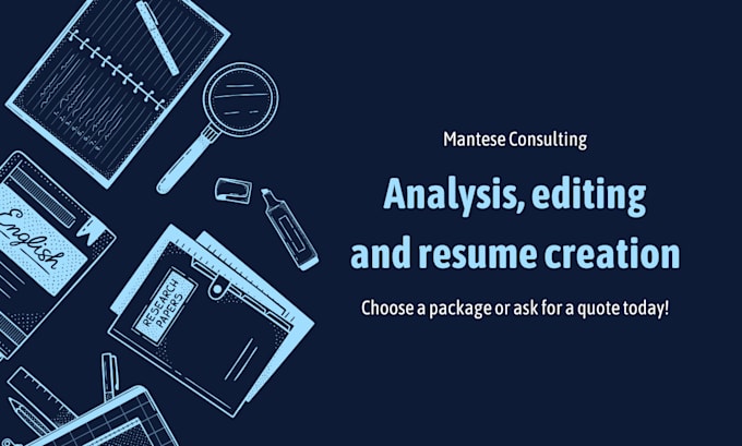 Gig Preview - Analyze, edit or create your resume