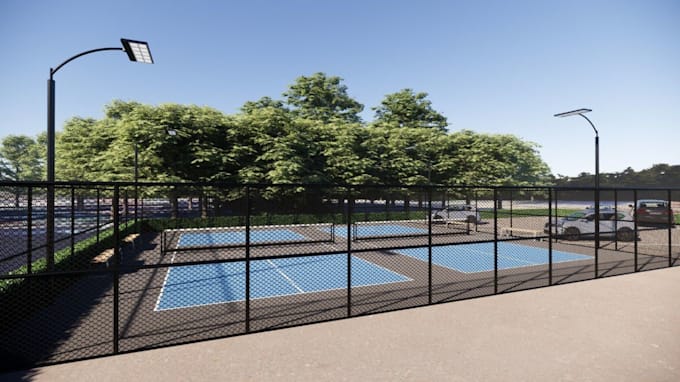 Gig Preview - Design your 3d stadium gym facilities and sport complex pickleball with 3d sport