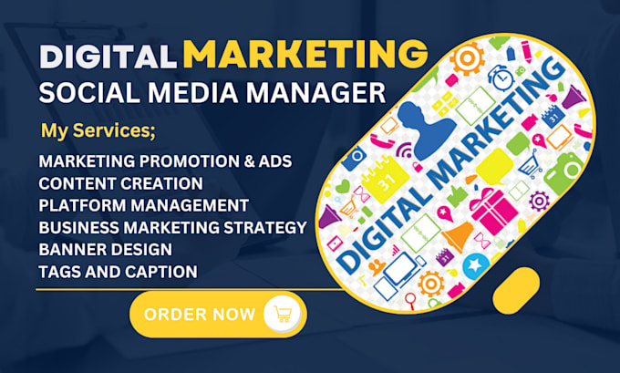 Gig Preview - Be an expert in social media management, content production, digital marketing