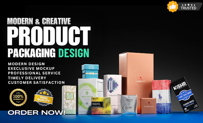 Gig Preview - Design modern quality product label, mailer box, box packaging and pouch design