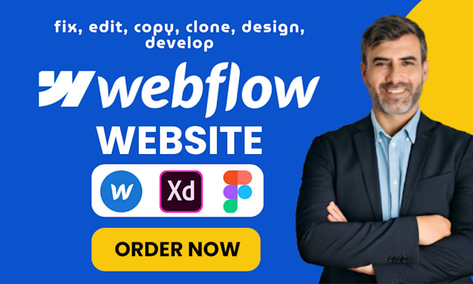 Gig Preview - Fix, edit, copy, clone, design, develop webflow website, figma to webflow expert