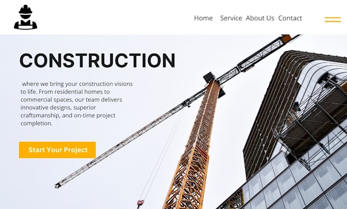 Gig Preview - Design construction contractor roofing handyman remodeling plumbing website