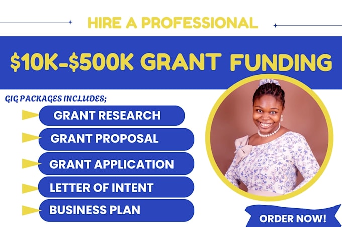 Gig Preview - Write a winning grant proposal, research grants, apply for grant