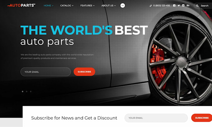 Gig Preview - Car accessories, auto part shopify store, auto mobile store car repair website