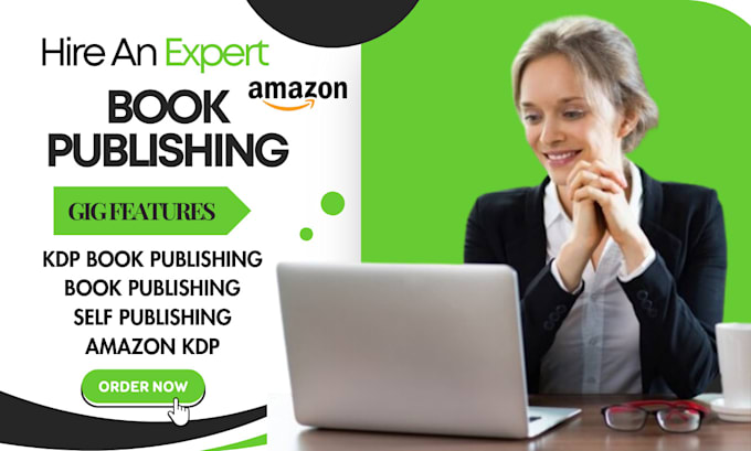 Gig Preview - Kdp book publishing, amazon kindle self publishing, book promotion, amazon ads