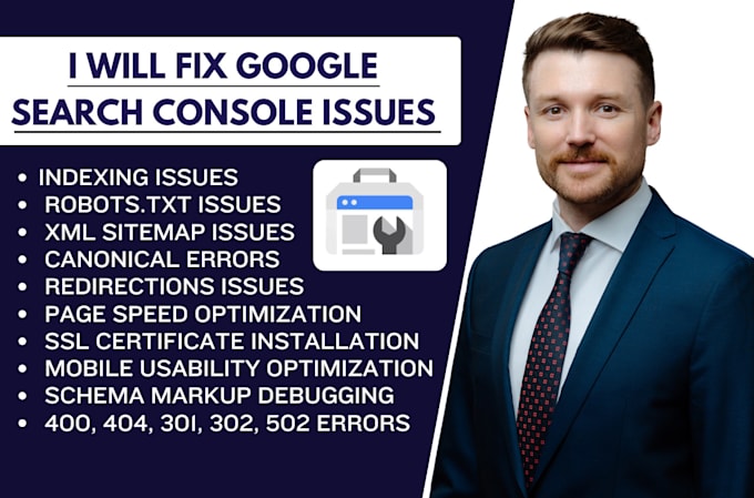 Gig Preview - Fix google search console technical seo issues