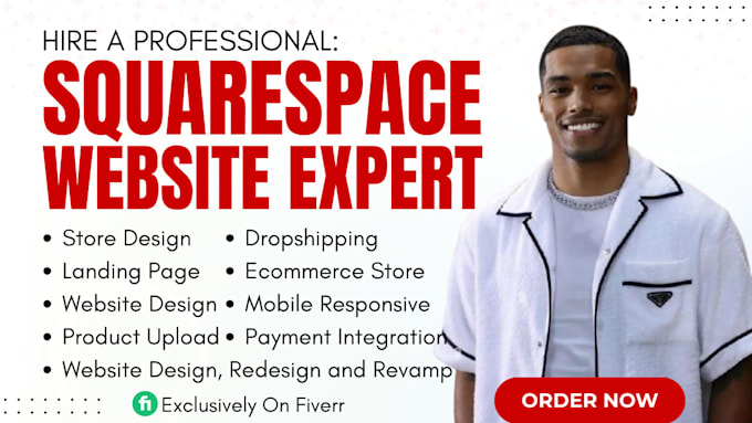 Gig Preview - Build and design a professional and responsive squarespace website, online store