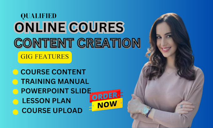 Gig Preview - Create online course content course creation training course ppt slide workbook