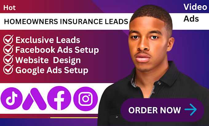 Bestseller - provide homeowner insurance leads property owner via video ads facebook ads