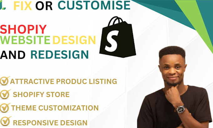 Gig Preview - Design, revamp, and develop your professional shopify dropshipping website