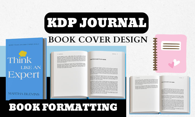 Gig Preview - Do KDP journal formatting, paperback formatting book cover design for publishing