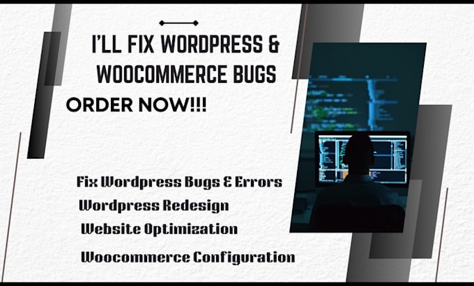 Gig Preview - Fix and redesign your woocomerce and wordpress website errors and bugs