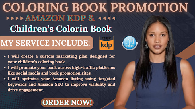 Gig Preview - Promote your amazon children coloring book for more visibility and conversion