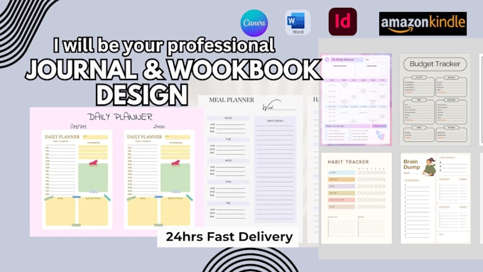 Bestseller - design digital planner journal tracker checklist wookbook flyer etsy shop