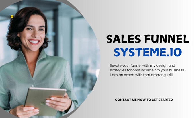 Gig Preview - Create systeme io sales funnel, systeme io landing pages