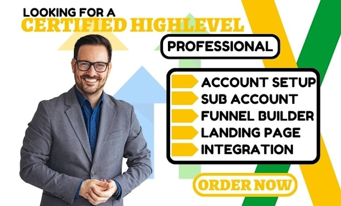 Gig Preview - Design gohighlevel landing page ghl funnel builder ghl domain integration expert