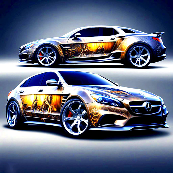 Gig Preview - Do itasha car wrap design, racing car wrap, car wrap design