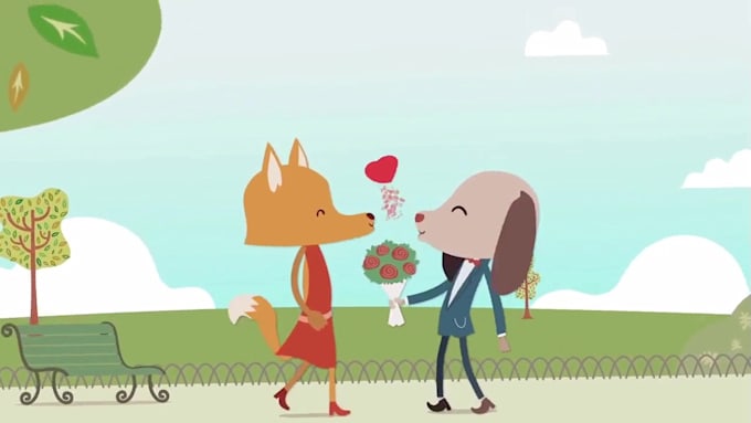 Gig Preview - Do 2d valentine animation,greetings animation,motion graphics,script animtor,mp4