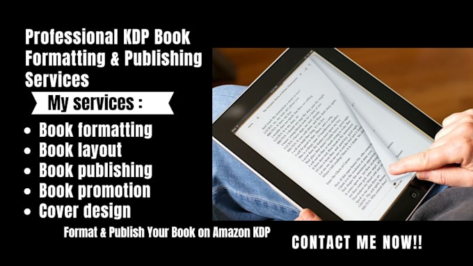 Gig Preview - Format, publish your book on amazon KDP, kdp book formatting